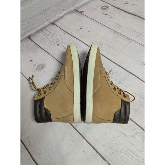 Timberland Womens Wheat/Brown/White Lace-Up Nubuck Dausette Sneaker Boots Sz 7.5 - Picture 4 of 9